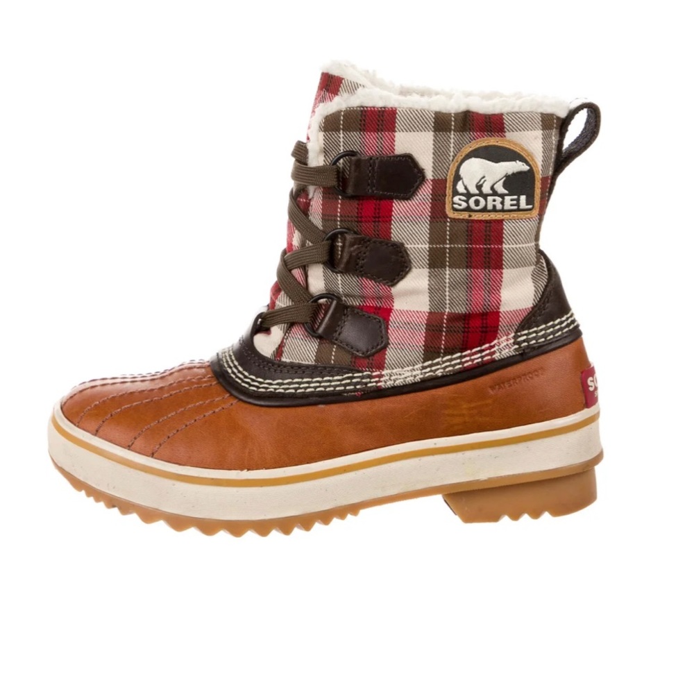 Sorel plaid duck boots